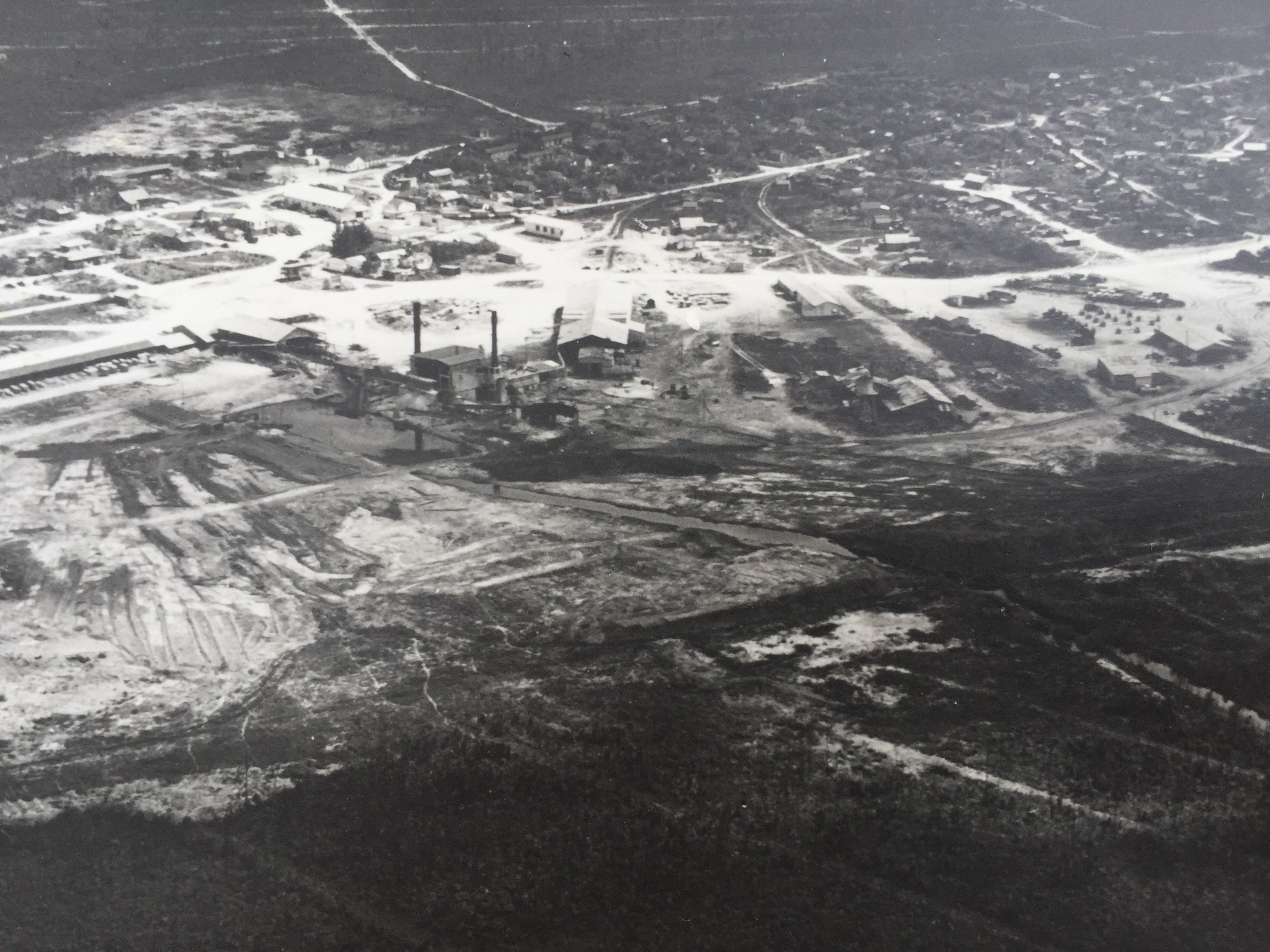 Aerial view of Pine Ridge, 1956